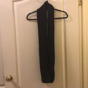 Woven black infinity scarf